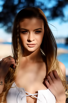 Emelia Paige on the beach