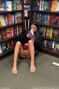 FTV Monica Toying In Library