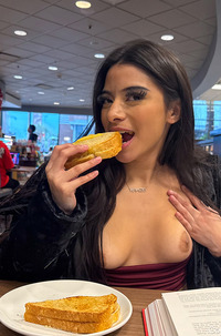 FTV Monica Toying In Library