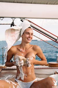 Johanne Landbo Getting Naked On A Yacht