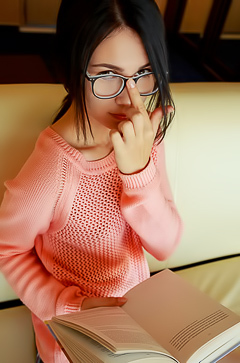 Horny Alla B in glasses