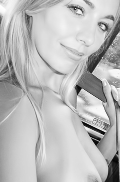 Hayley Marie Coppin - topless in the car