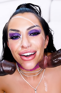 Hime Marie In Threesome Climaxes As Hot Sperm Soaks Her Pretty Face