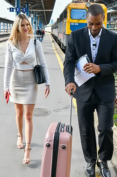 Sladyen Skaya Seduces Drivers With Her Pierced Tongue On A Wild Journey