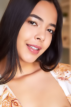 Kubera Fortuna Flaunts Brunette Braids And Pussy For Pleasure